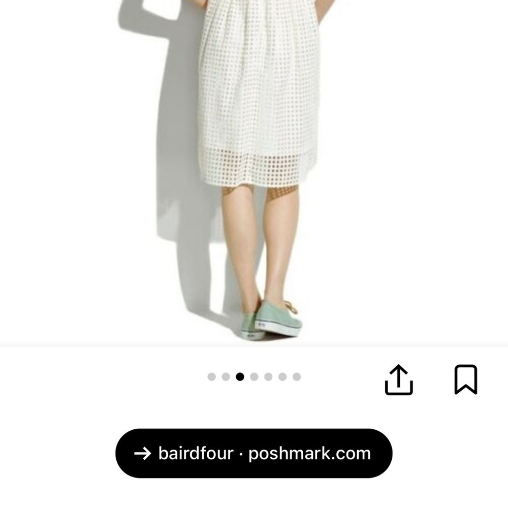 Madewell White Midi Skirt